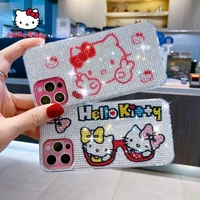 hello kitty phone case for iphone 78pxxrxsxsmax1112pro phone cute cartoon case cover with diamond