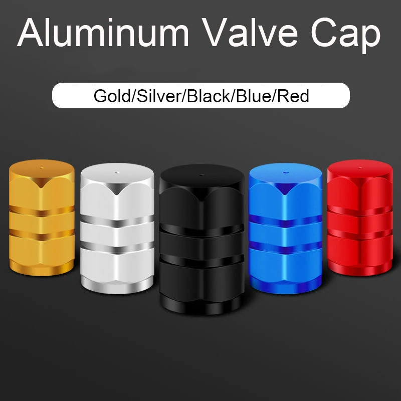 

4Pcs Aluminum Alloy Valve Caps Car Wheel Tire Tyre Valve Rim Stem Dust Cap Cover Motorcycle Accessories Auto Replacement Part