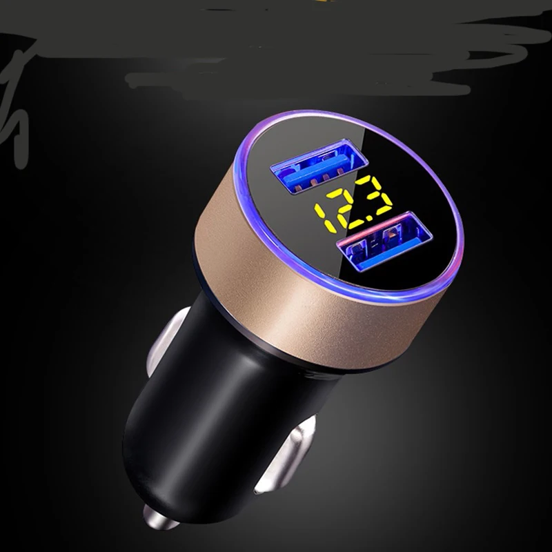 Автомобильное зарядное устройство с светодиодный портами USB 3 1 А и светодиодным