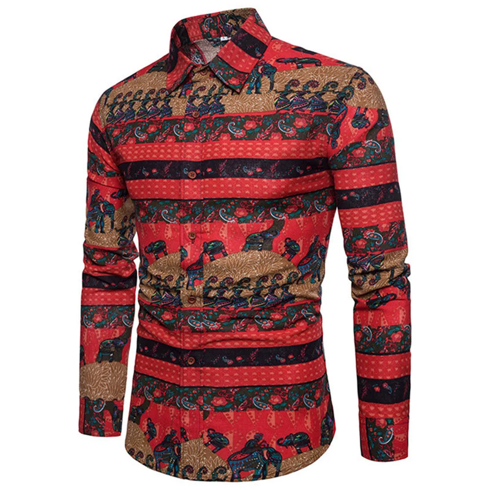 Shirt C Мужской комплект для отдыха, льняные длинные штаны, этнический стиль, пэчворк, мужской костюм, праздничная одежда размера плюс, 5XL, европейская тонкая рубашка, осень, новинка - Цвет: Shirt C