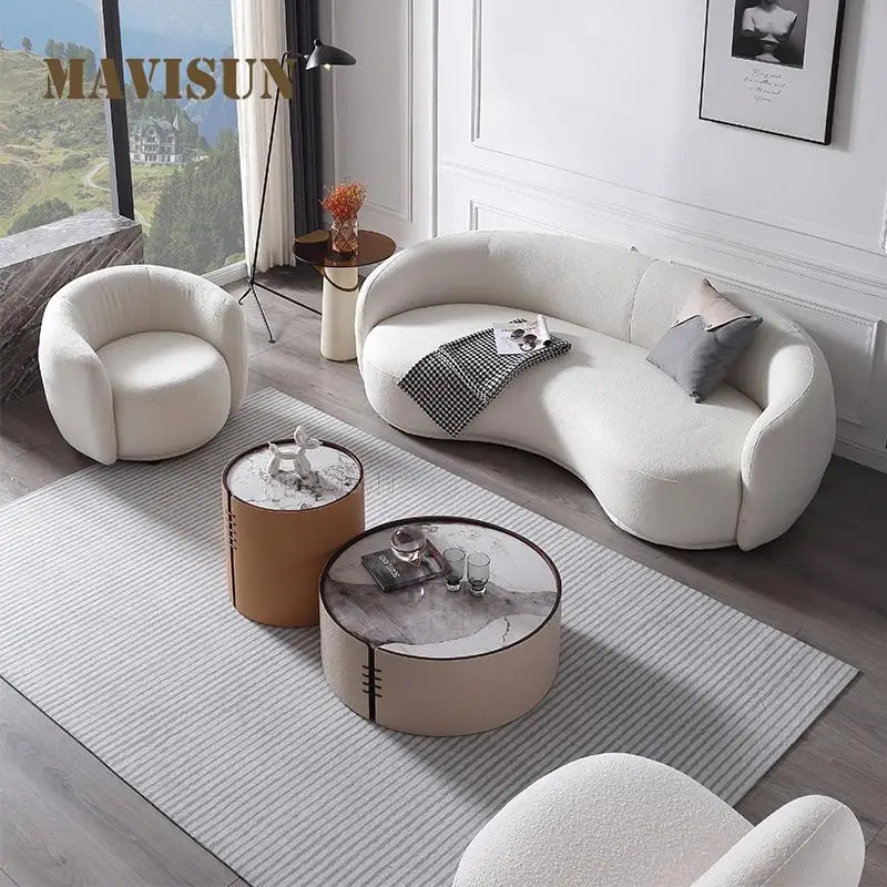 Italiano de veludo branco três pessoas sofá tecido minimalista simples único sofá macio estilo japonês moderno sala de estar móveis