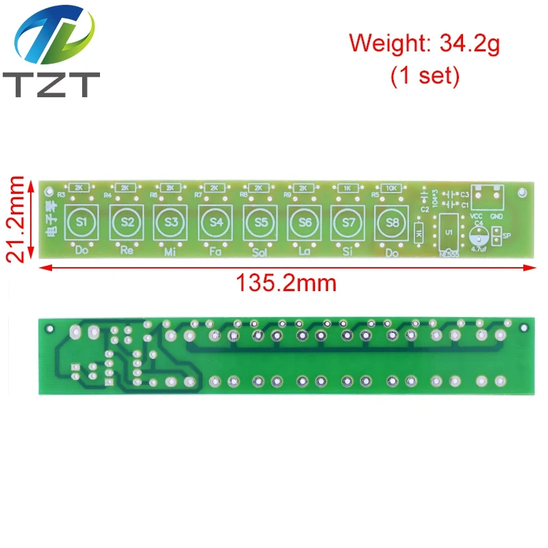 TZT 1 компл. DIY Kit NE555 компонентная электроника Модуль электрического пианино |