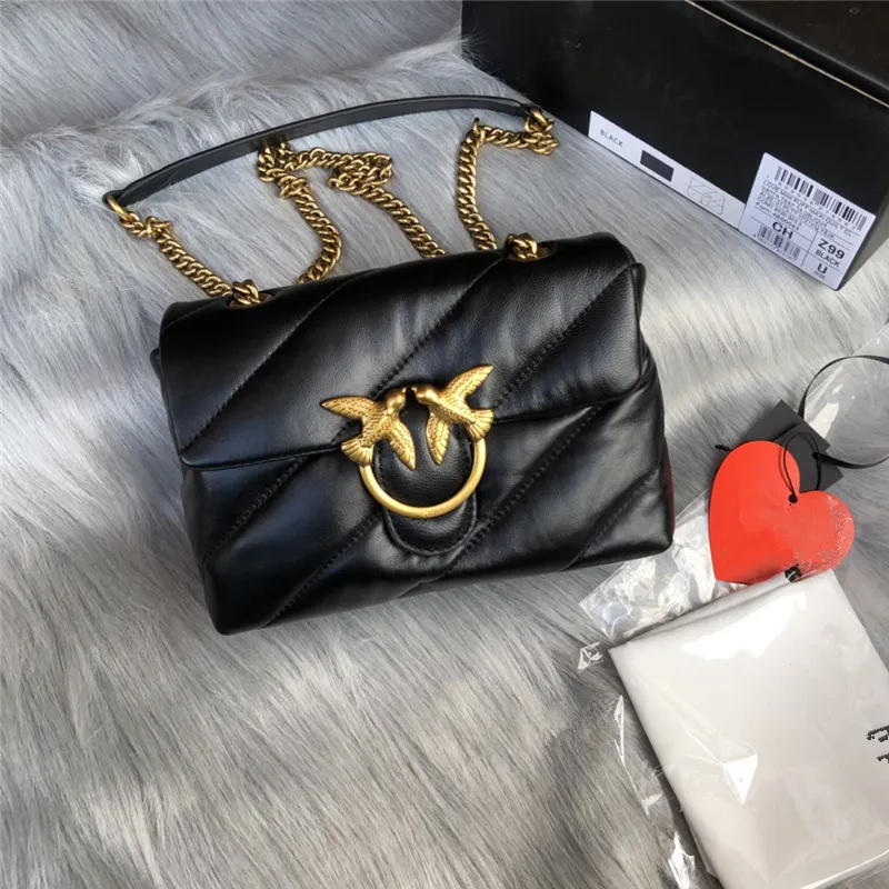 

Pillow down swallow bag 2021 quilted soft sheepskin underarm women's bag single shoulder oblique chain large capacity bag