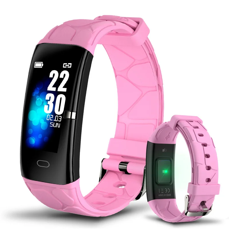 Pink LIGE мужской спортивный умный Браслет IP68 водонепроницаемый монитор сердечного ритма фитнес-трекер Смарт-часы мужские Смарт-часы - Цвет: Pink