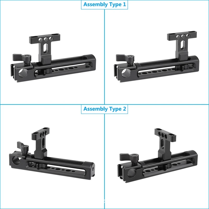

Aluminum Top Handgrip with Detachable Handle Seat 1/4inch Mounting Points&Built-in 15mm Rod Clamp & Shoe Mount Adapters