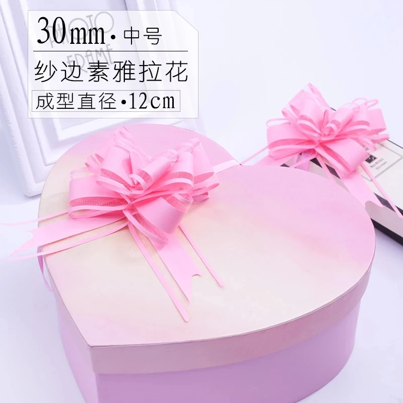 20 шт. 3 см белая/Розовая очень большая снежная пряжа лента-бант для подарочной