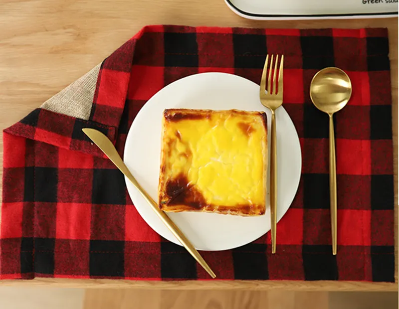 Рождественские коврики в клетку из буйвола рождественские украшения для