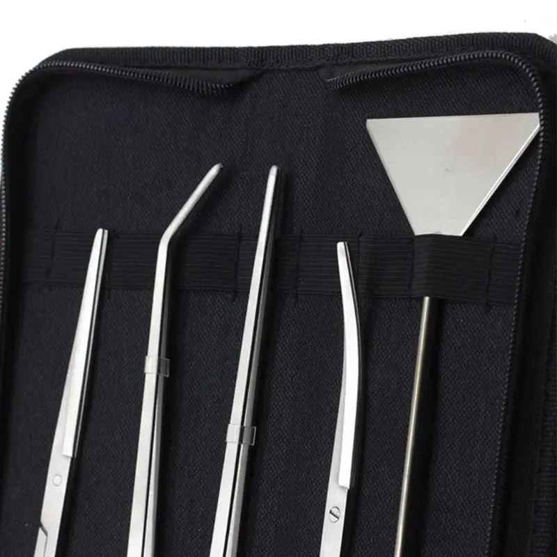 

5PCS/set Aquarium Maintenance Tools Kit Tweezers Scissors for Live Plants Grass Accessory Fish Aquatic Pet Supplies