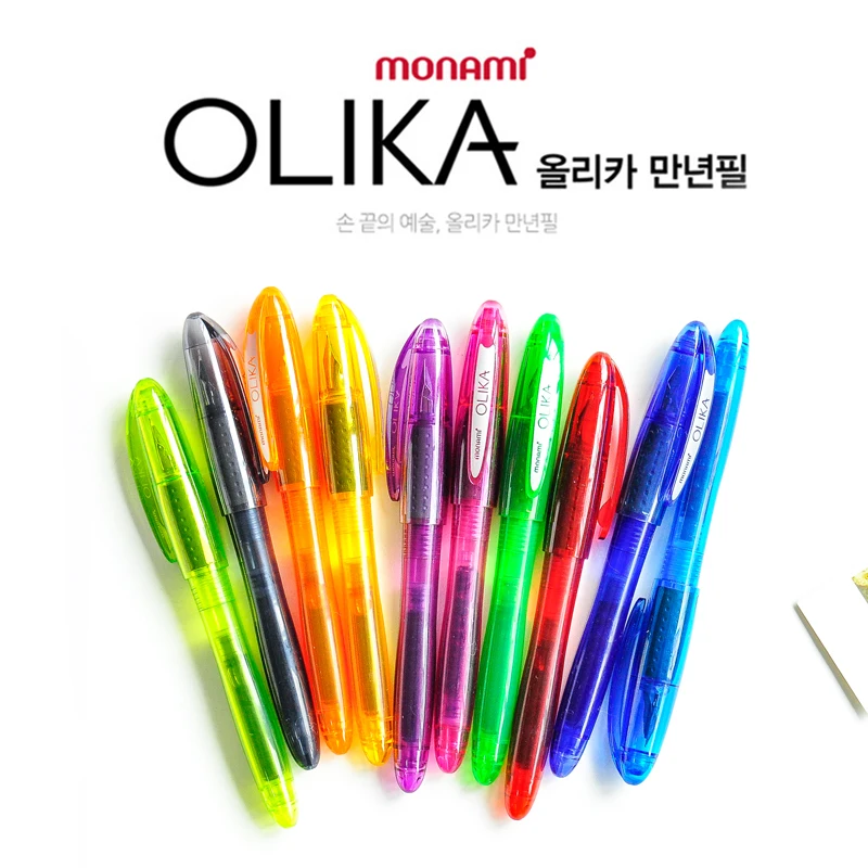 Перьевая ручка Monami OLIKA кончик F конфетного цвета Корея |