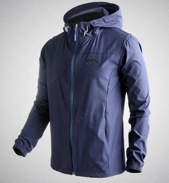 Elastic windbreaker Men spring autumn outdoor Sunscreen hiking riding jackets men windproof Waterproof RAIN coat Hooded jacket