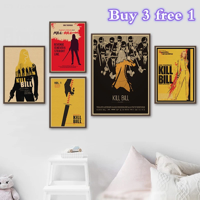 Kill Bill Vol.1 Квентин Тарантино классический ретро постер к фильму крафт | Отзывы и видеообзор