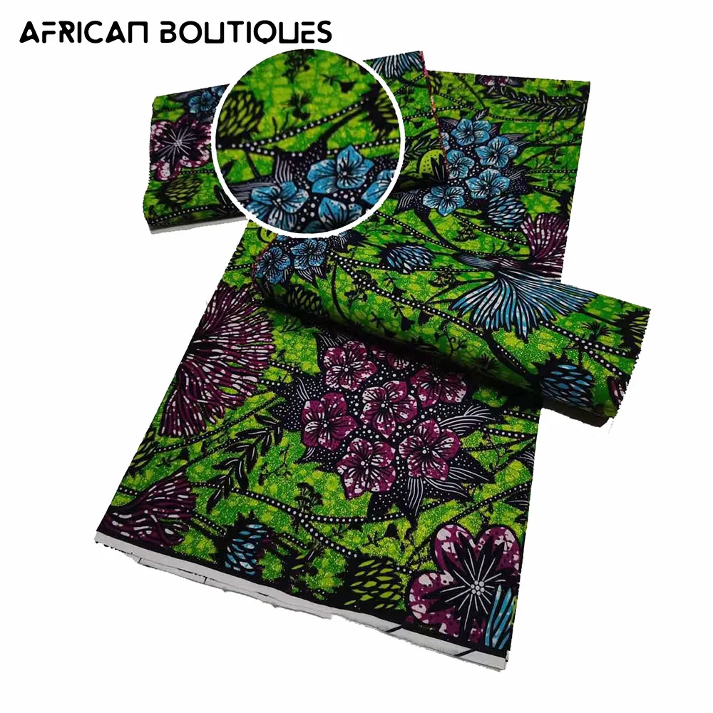 100% хлопок восковая ткань в африканском стиле восковая ткань восковая африканская зеленая нигерийская африканская восковая ткань с принтом...