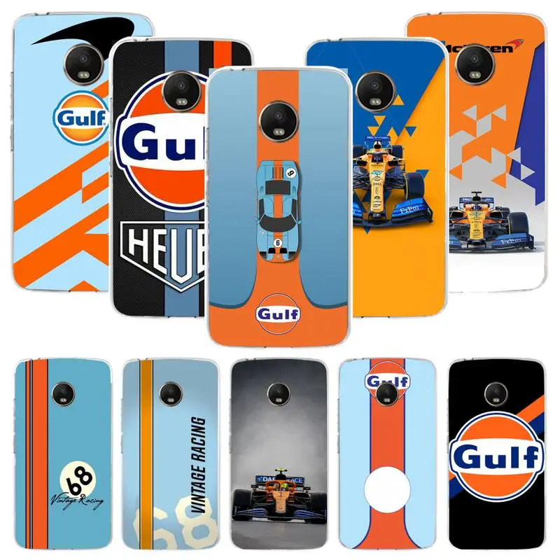 

Gulf Racing car Brand Phone Case For Samsung S20 S21 Note20 A71 A30s A52 Plus Ultra lite Transparent Nax Fundas Cover