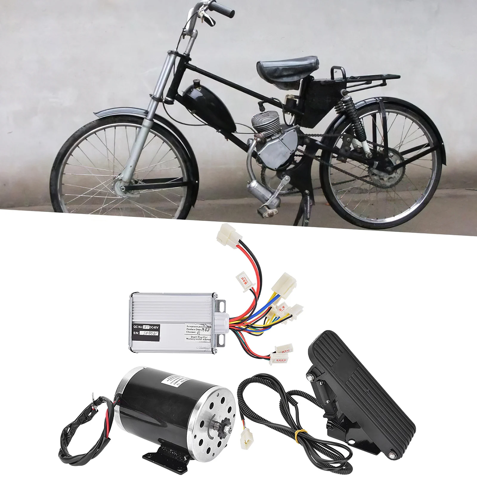 Алюминиевый сплав 48V/1000W контроллер щетки двигателя комбинация педалей аксессуар