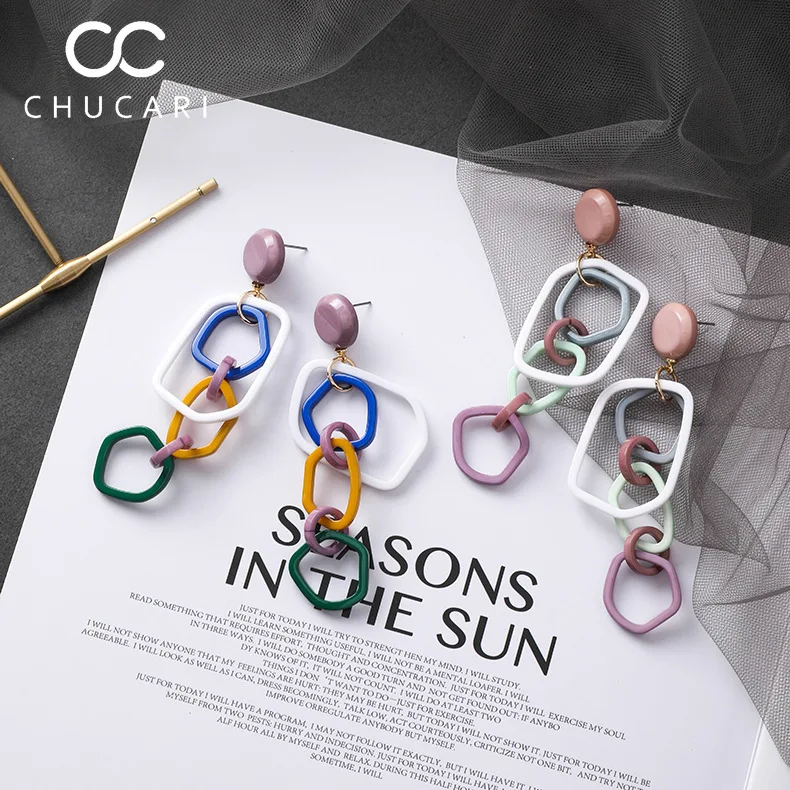 Простые полимерные серьги в виде черепаховой черепахи большие круглые звенья