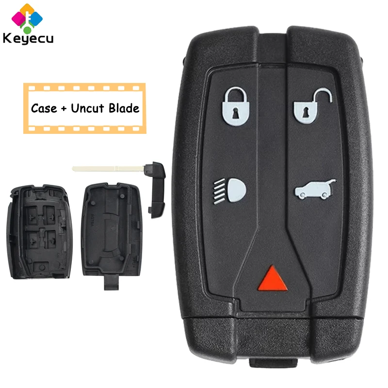 

KEYECU Smart Remote Car Key Shell Case Cover With 5 Buttons - FOB for Land Rover LR2 Freelander 2006 2007 2008 2009 2010 2011 12