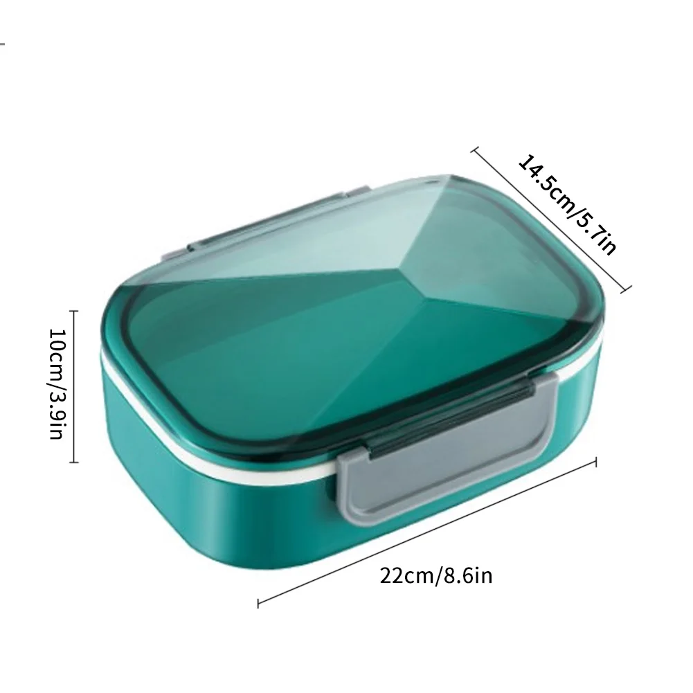 

Lunch Box Plastic Double Layer Leakproof 3 Compartments Bento Container with Spoon Fork Lunch Bento Boxes Lunchbox With Cutlery