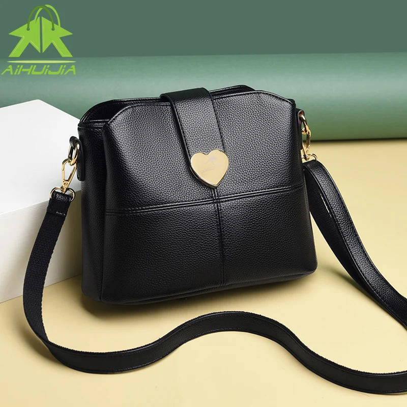 

Роскошная маленькая сумочка из искусственной кожи для женщин, новинка 2021, простая однотонная сумка-мессенджер, Дизайнерские повседневные с...