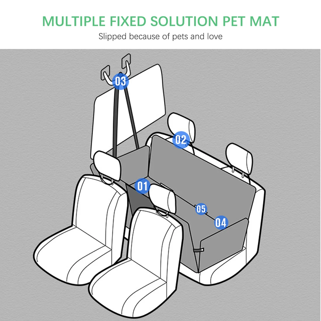 Чехол на сиденье автомобиля водонепроницаемый стеганый коврик для переноски