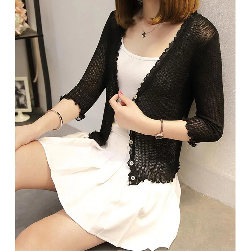 Женское тонкое пальто короткая шелковая трикотажная куртка из искусственного