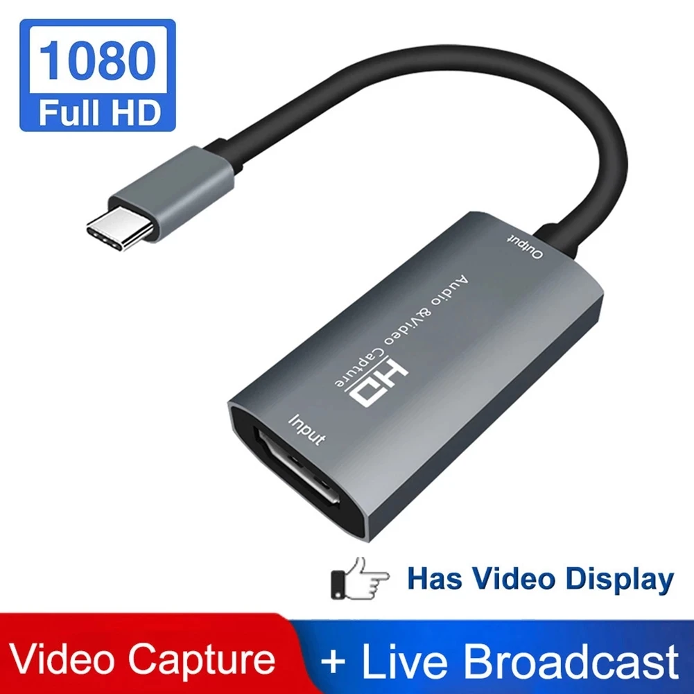 

HD 1080P 4K Type C To HDMI-compatible Video Capture Card HDMI To USB-C Video Capture Board Game Record Live Streaming Broadcast