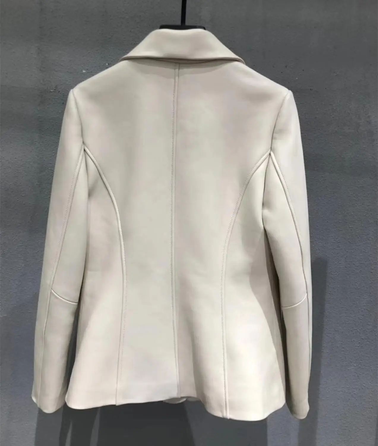 Новое Брендовое высококачественное кожаное пальто из органической кожи