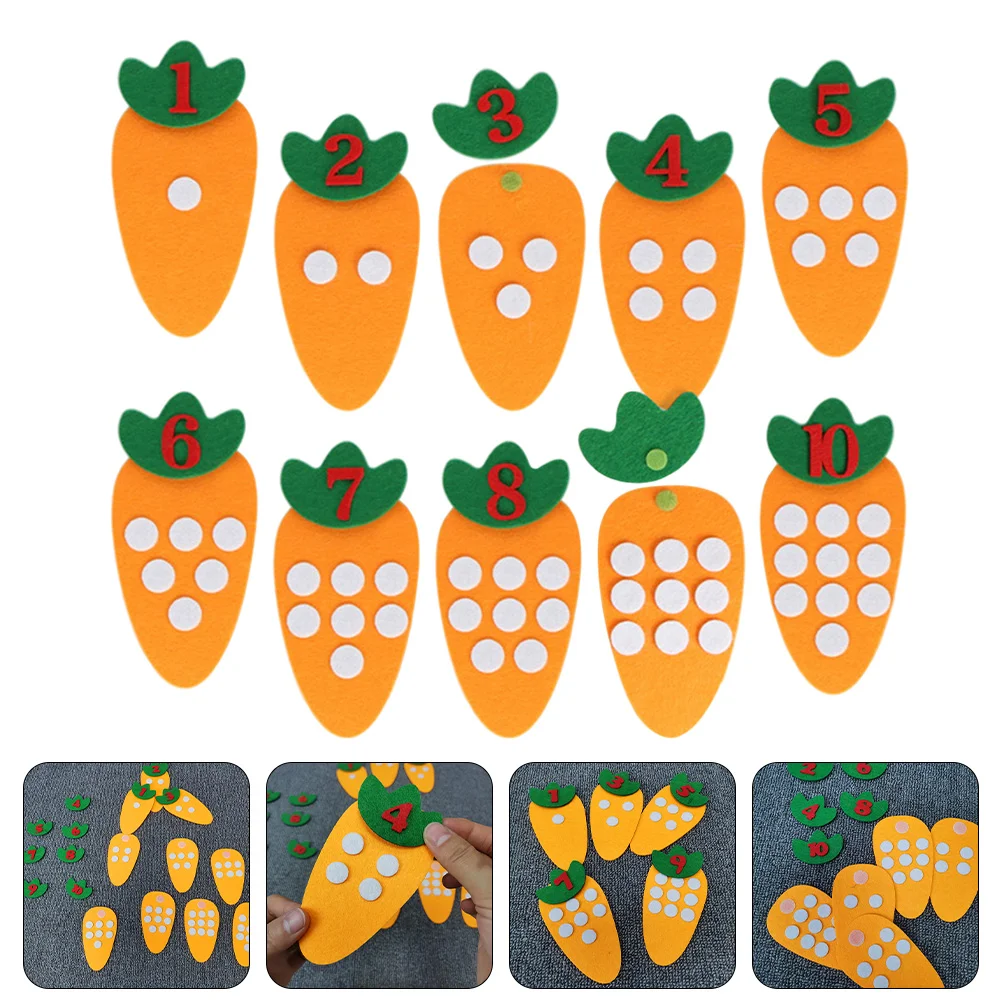 

10Pcs Cartoon Carrot Children Early Educational Plaything Children Math