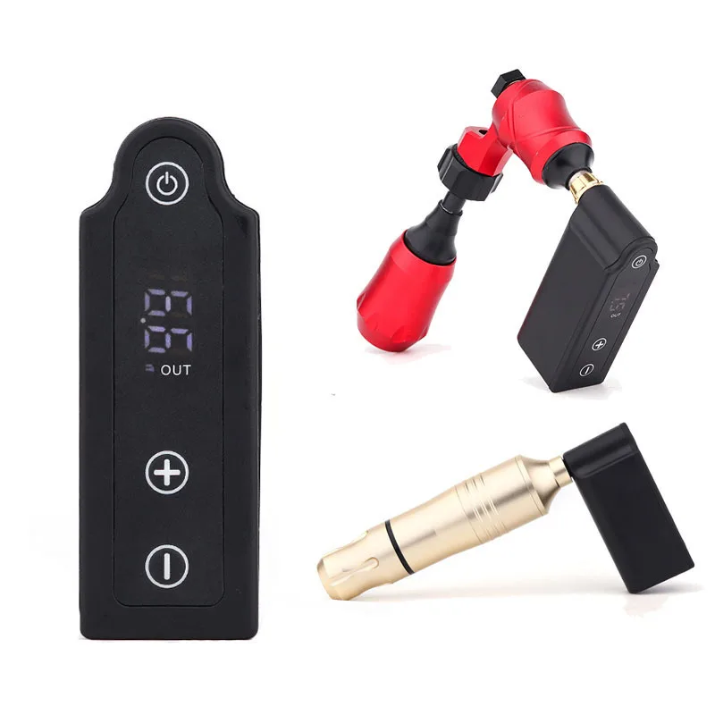 

Protable Wireless Mini LED Display Tattoo Power Supply Contol Battery Pack DC/RAC Power Supply for Rotary Tattoo Pen Accessories