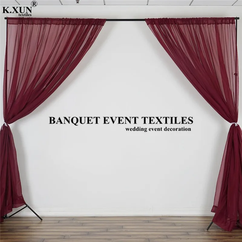 

Cheap Price Wedding Backdrop Curtain Panel Stage Background Photo Booth Our Door Wedding Curtains Event Party Decoration