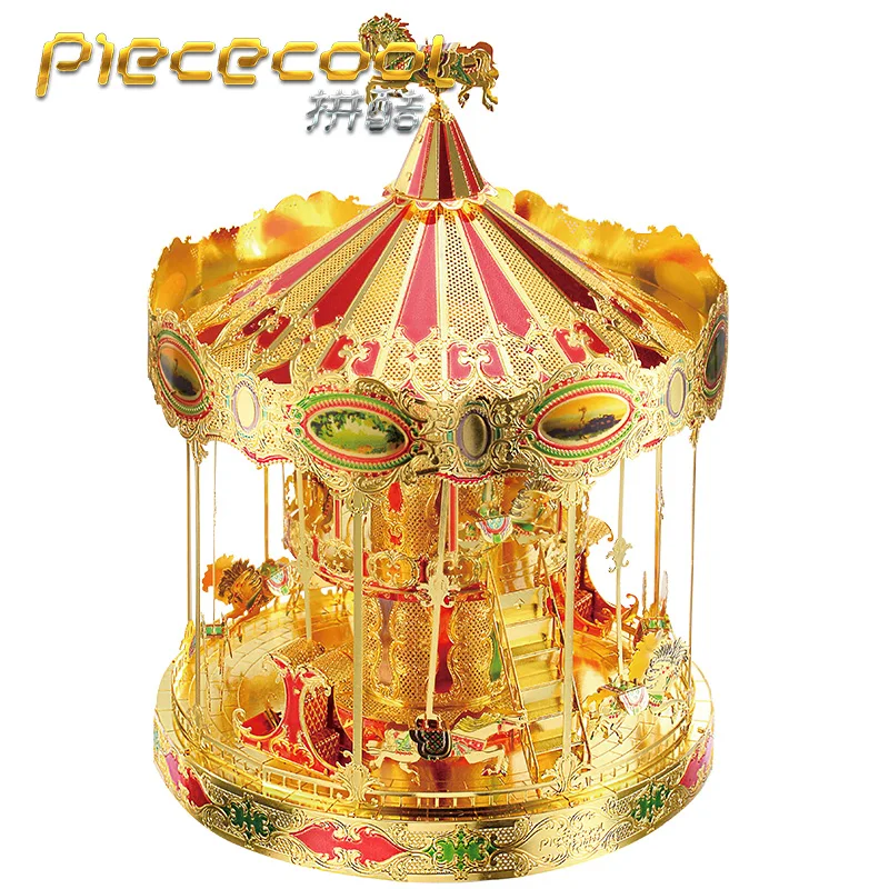 Металлический 3D пазл Piececool P082 Merry Go Набор круглых моделей для самостоятельной