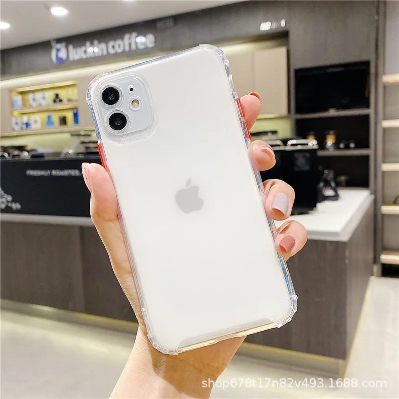 

Suitable for Apple Iphone11 12pro Max Mobile Phone Shell Protective Sleeve XSMAX Color Button X Anti-drop Dull Polish Shell