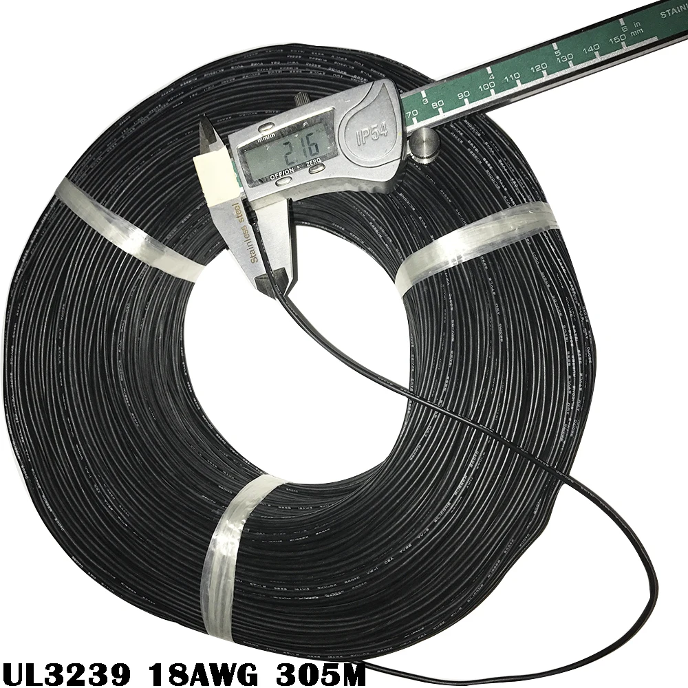 UL3239 18AWG/кремнийорганического каучука, сделанные из луженой Медный провод изолированный провод высокого Напряжение высокое Температура линия для модель самолета
