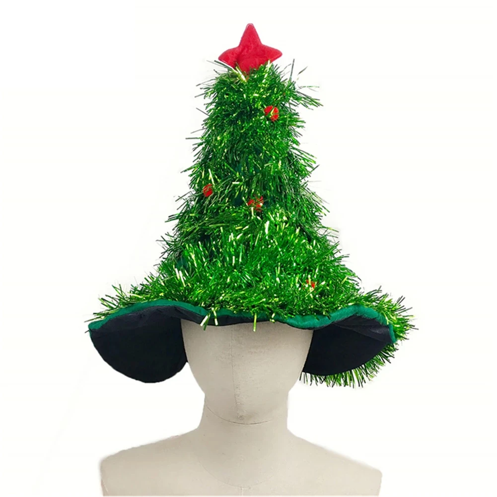 

Мишура, шапка на рождественскую елку, 1 повязка на голову для отца, Рождества, вечеринки, Санта, маскарадный костюм, шляпа, праздничное украше...