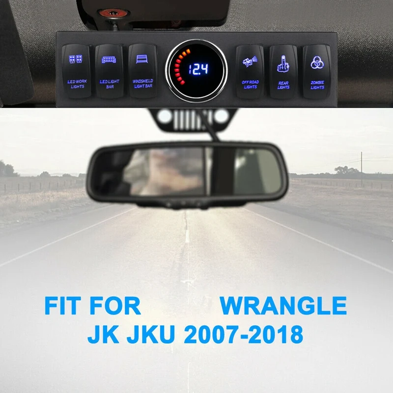 

6 банд переключатель Pod панель подходит для Jeep Wrangler JK 2007-2018 с жгутом проводов комплект
