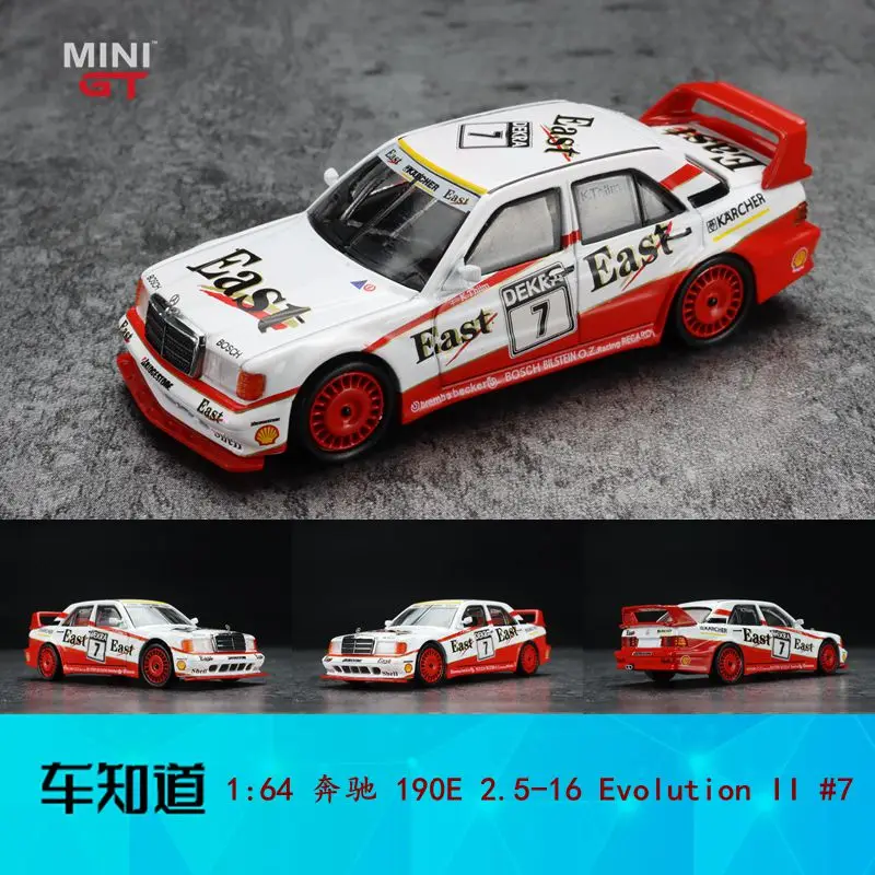 

MINIGT 1:64 1991 Benz 190E DTM Diecast Collection of Simulation Alloy Car Model Children Toys