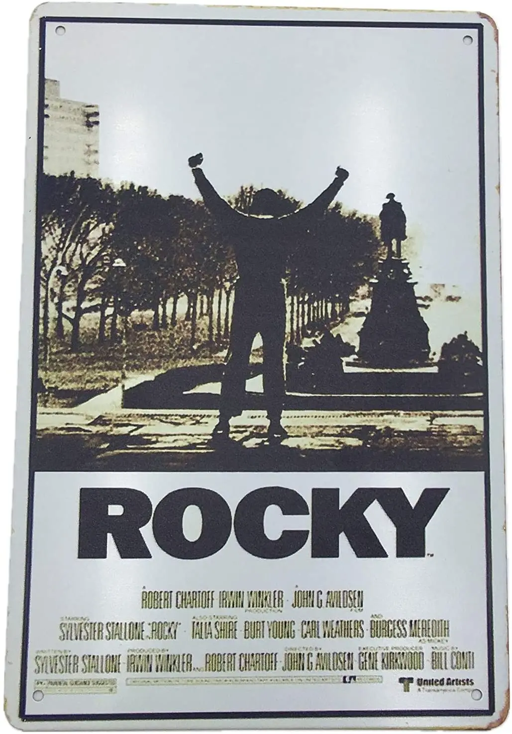 

Металлический винтажный жестяной знак AIQIBAO, декор Рокки для дома, бара, паба, фильма, дома, бара, паба, забавное настенное ретро искусство