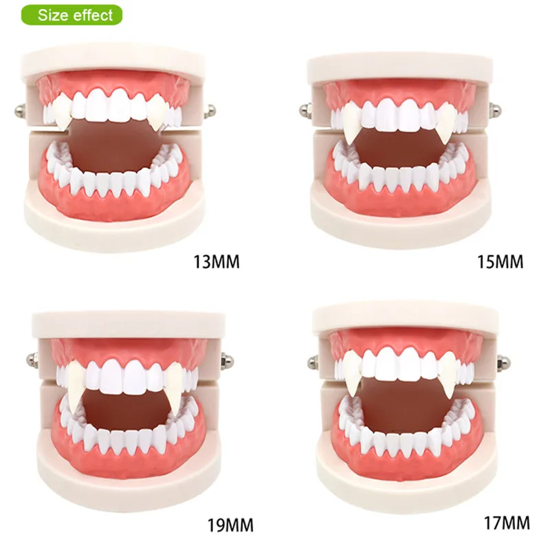 

1 pair Cosplay Halloween Dentures Zombie Ghost Devil Werewolf Teeth Prop Costume Party Vampire Teeth Kid Toy Christmas Gift