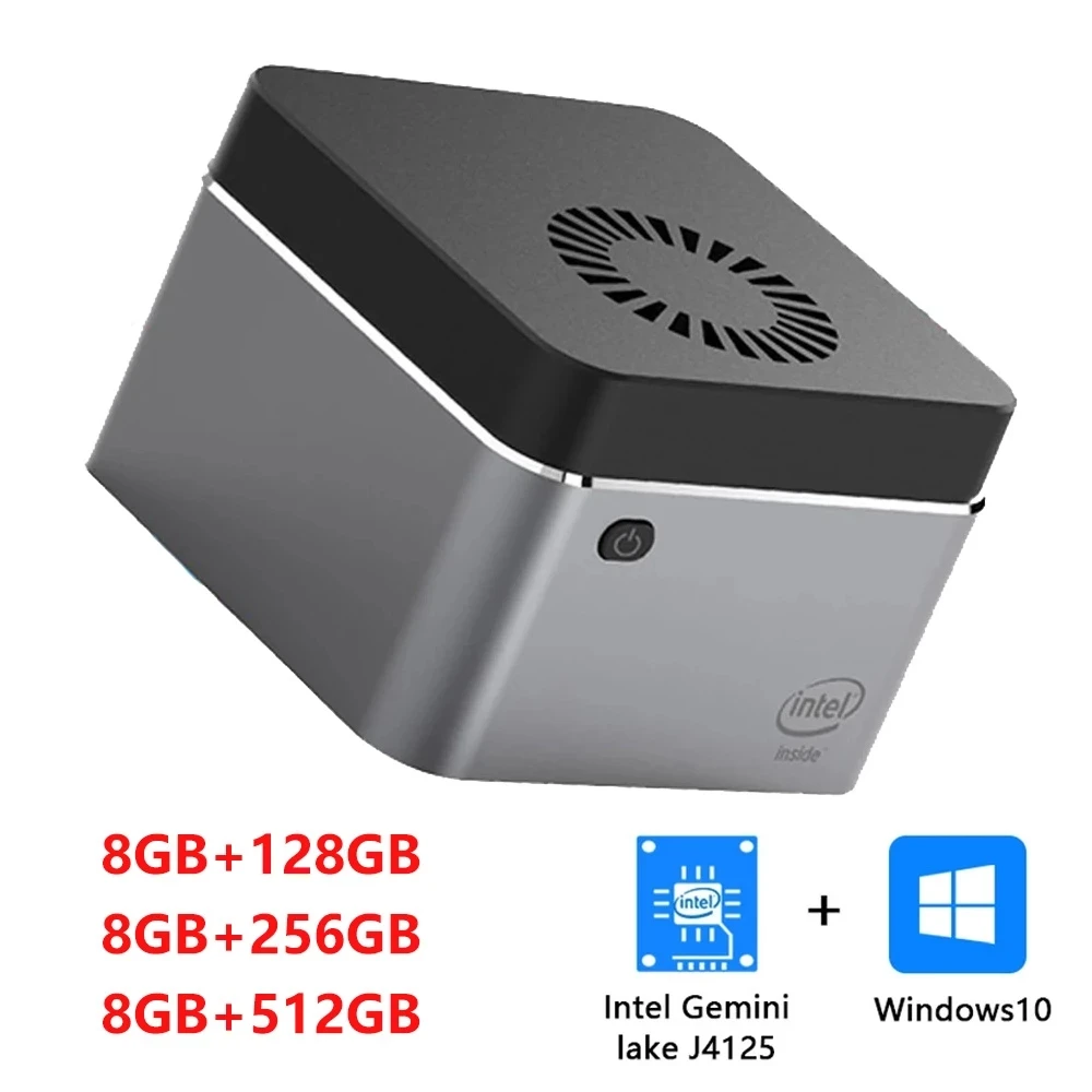 Мини ПК 4K Windows 10 Intel Celeron J4125 4 ядра LPDDR4 8 ГБ 128 256 512 Гб SSD смартфон VS GK3V|Мини ПК| |