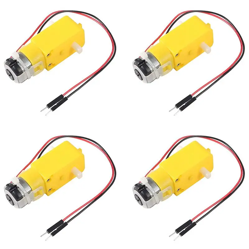 4 pcs TT Motor DC Gearbox Dual Shaft 200RPM 3-6V Gear for Arduino DIY Smart Car Robot | Электронные компоненты и
