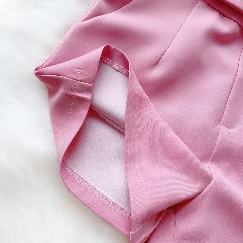 Корейский короткий дизайн белый костюм шорты для женщин 2022 весенние модные