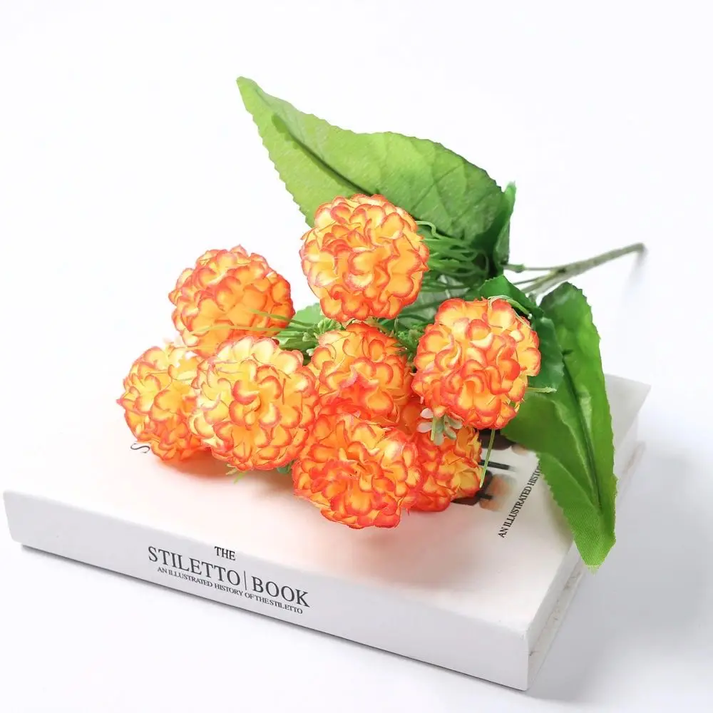 1 букет из 9 искусственных гортензии шары хризантем искусственные шелковые цветы