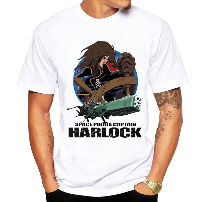Футболки с изображением космоса пирата капитана харлока модная повседневная