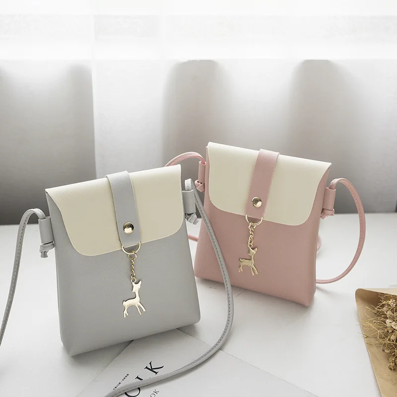 

Luxury Handbags Women Bags Designer2021 New Casual Bag Mobile Phone Bag Personality Deer Charm Single Shoulder Diagonal Bag