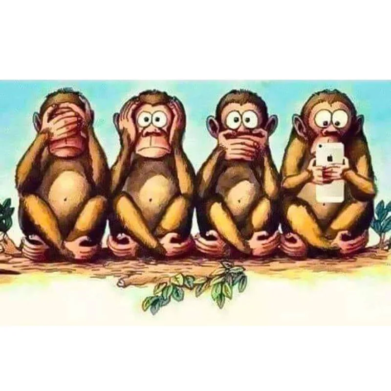 Картинка три обезьяны ничего не вижу ничего не слышу ничего никому не скажу