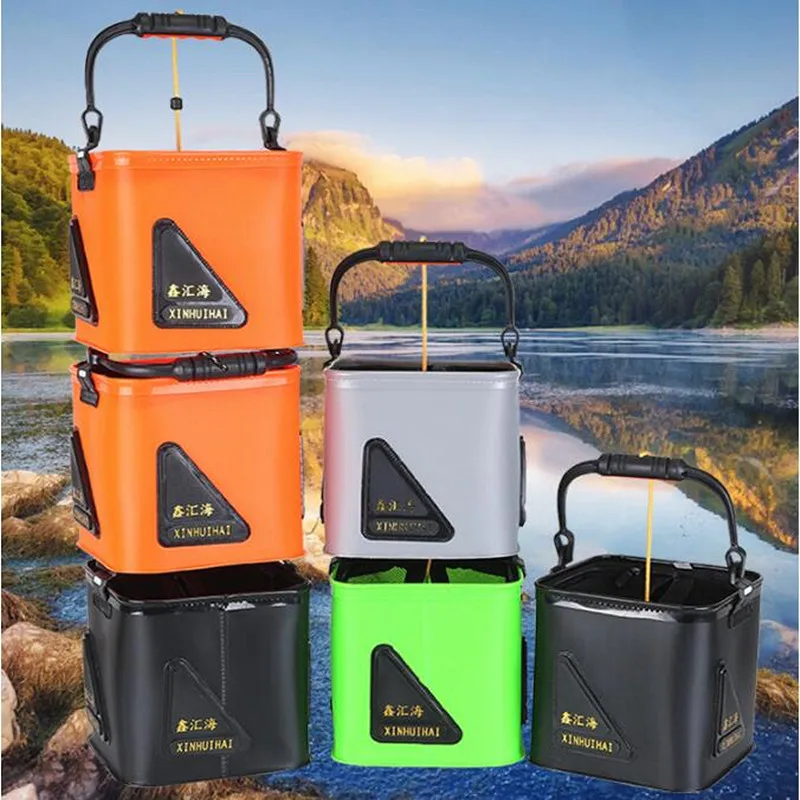 Складное ведро для рыбалки портативный складной контейнер воды путешествий