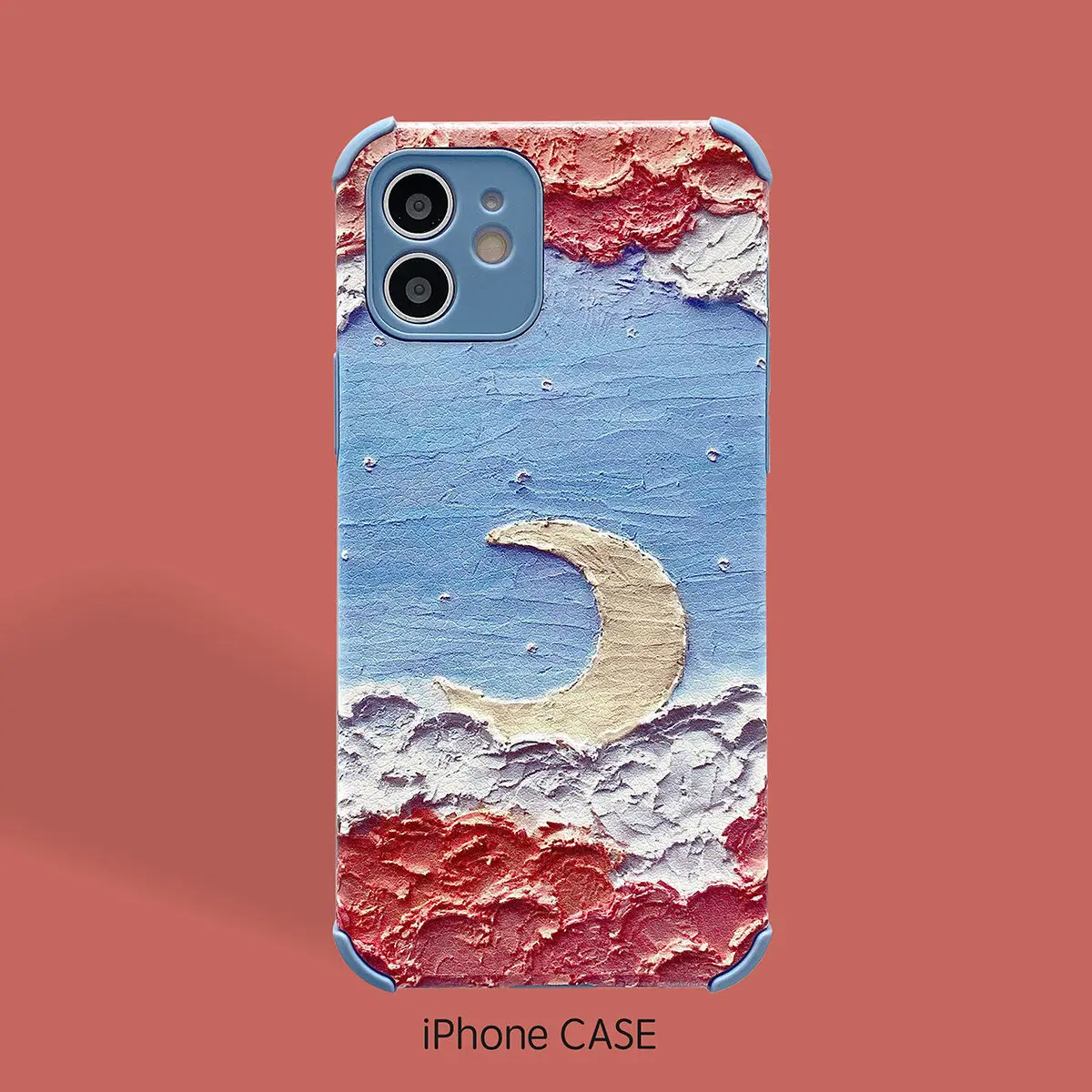 

Olieverfschilderij Moon Golven Artistiek Creatief Telefoon Geval Apple Telefoon Geval Lederen IPhone Soft Xr/8/6s Female Xsmax12
