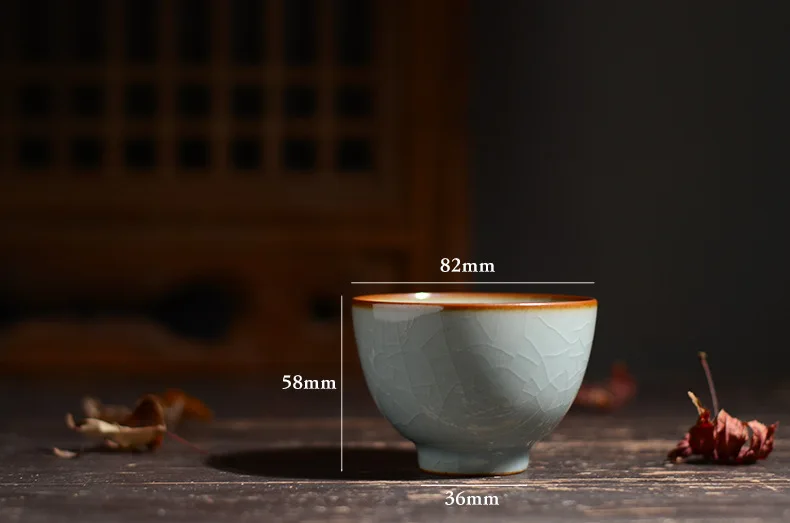 

150ml Cicada Wing Patte Chinese Retro Handmade Random Texture Color Glaze High Temperature Firing Ceramic Teacup PorcelainTeacup