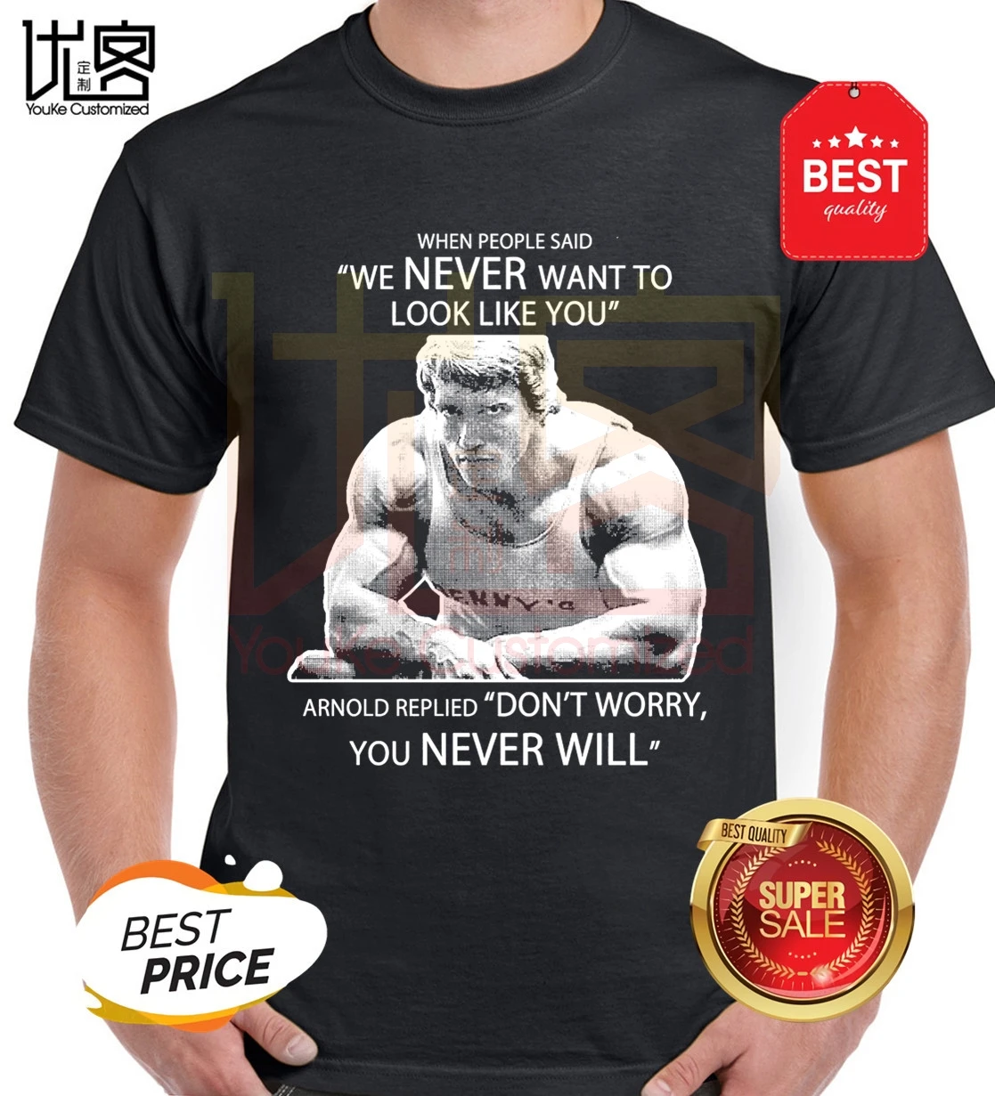 Мужская футболка Arnie Арнольд Шварценеггер бодибилдинг Camiseta Para Hombre необычная |