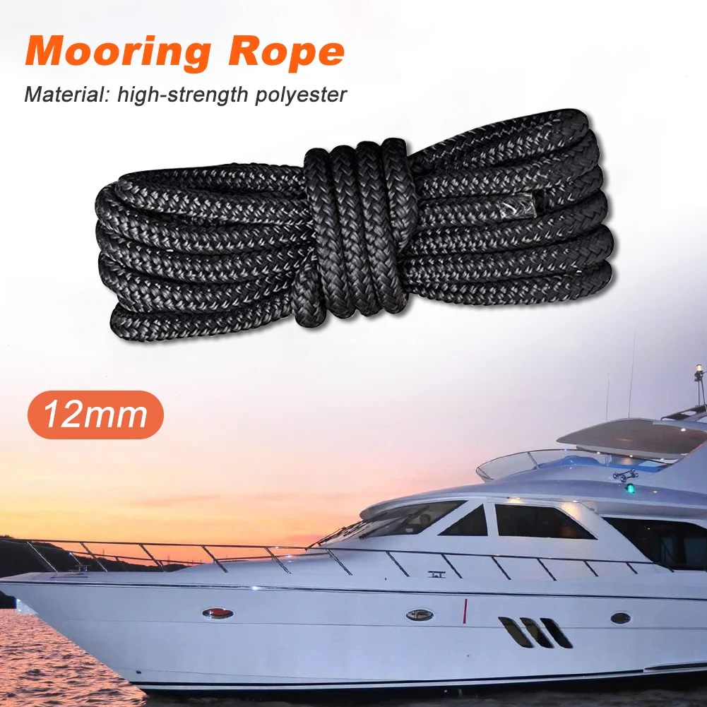 

Nylon Dockline Marine Mooring Rope Kit Anchor Shock Cord Boats Dock Line Boat Equipment Durable Ornament for Kayak