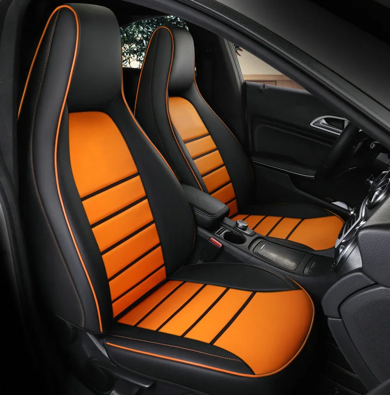 Custom car seat cover leather for Mercedes benz C200 C300 C220 C250 C350 C400 C180 Class auto interior Accessories car stylin
